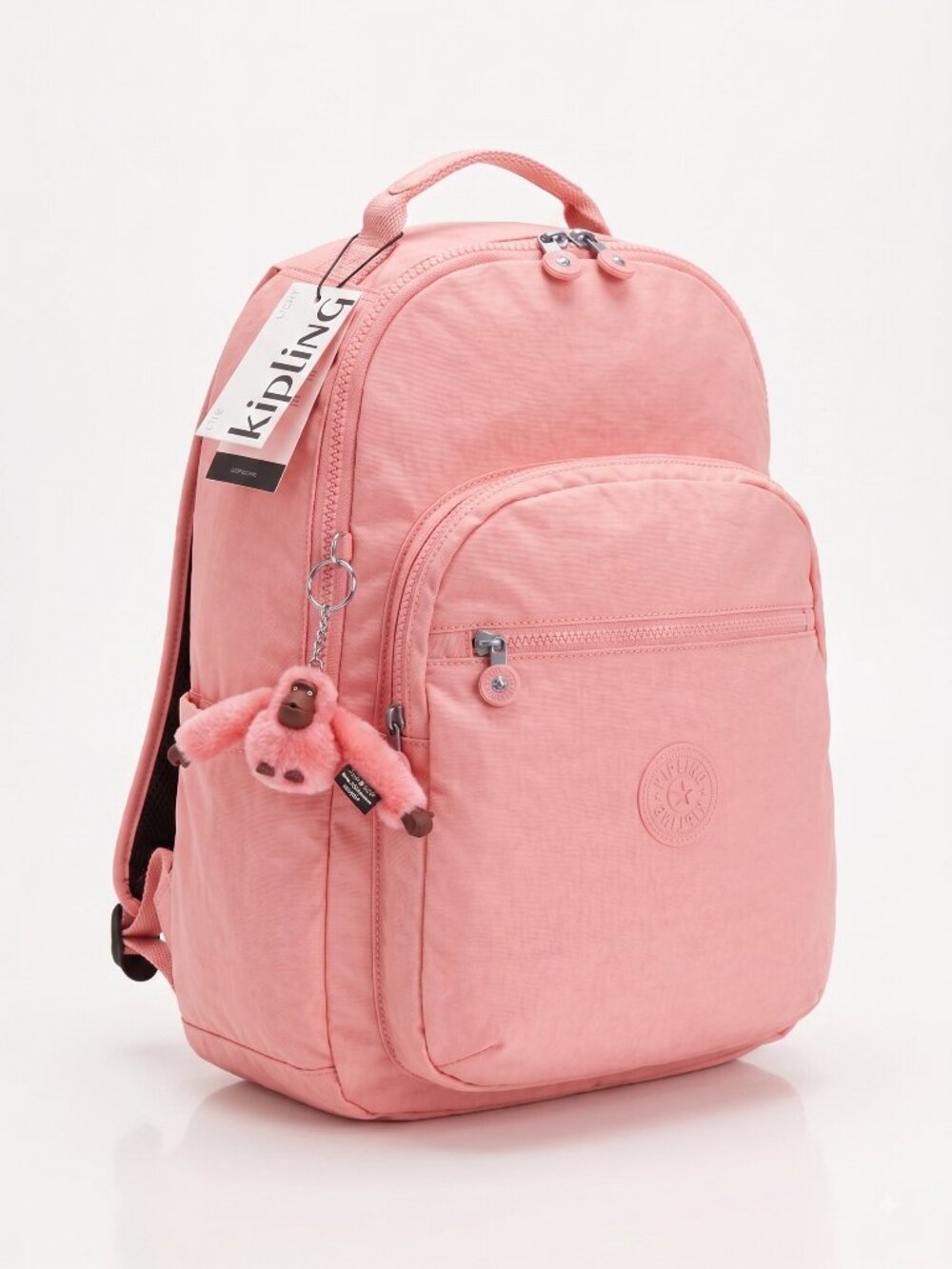 Kipling Seoul Women's Backpack 15" Laptop Travel Bag Blush Pink 27L NWT $134